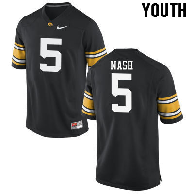 Youth Iowa Hawkeyes #5 Ronald Nash College Football Jerseys-Black